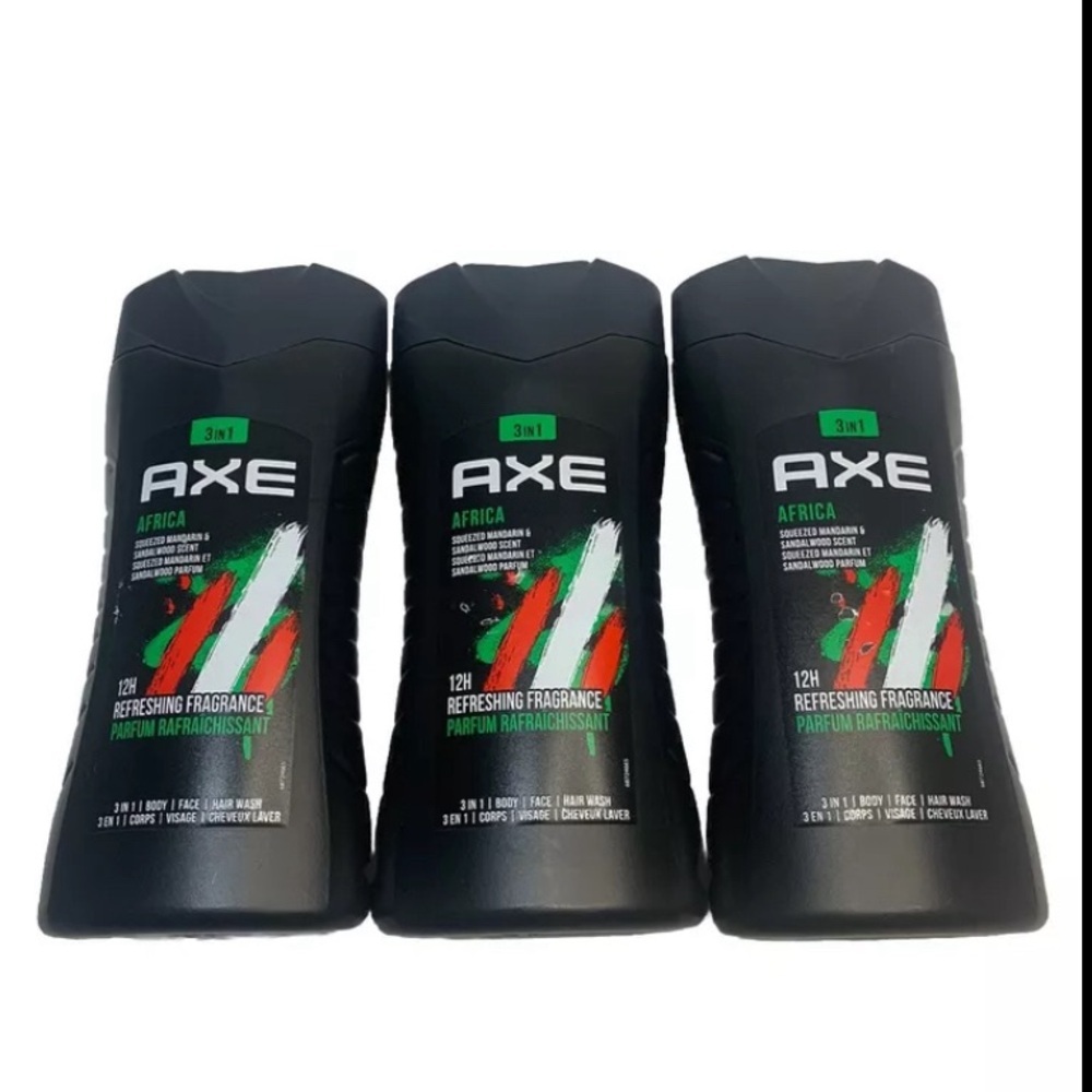 AXE Body Wash Africa Sandalwood 3 In 1 Fragrance 3-8.4 fl oz New